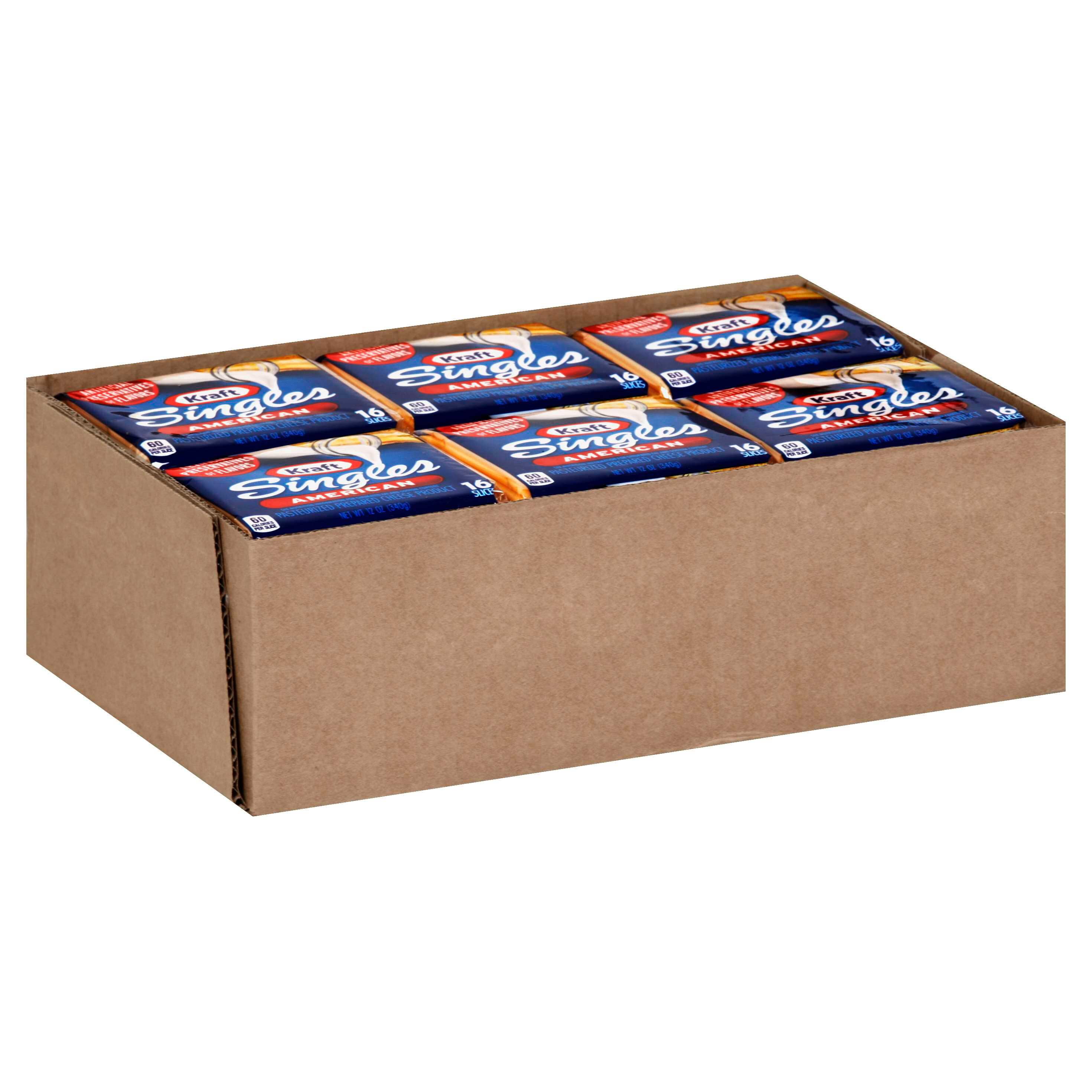 Kraft Individually Wrapped American Cheese Singles, 12 Ounce -- 12 per case