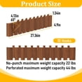 thumbnail image 2 of Qunbio 27 in Wood Wall Mounted Coat Rack, 10 Hooks Piano Coat Rack, Flip Down Wall Hook Rack for Entryway, Living Room, Bedroom, Bathroom, Kitchen, 2 of 12