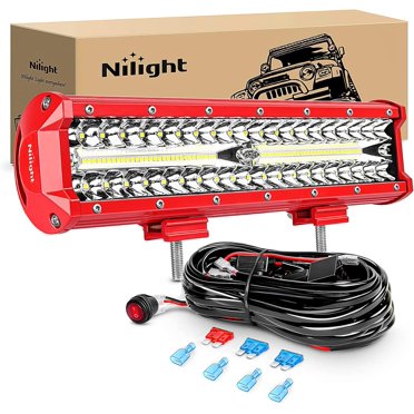 Nilight 20 126W Light Bar + 2PCS 18W Spot 4Inch Pods Off-Road Lamps + Wire Kit Nilight 20 126W Light Bar + 2PCS 18W Spot 4Inch Pods Off-Road Lamps + Wire Kit