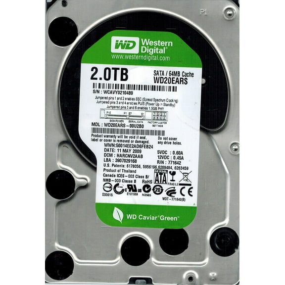 Western Digital WD20EARS-00U2B0 2TB DCM: HARCNV2AAB