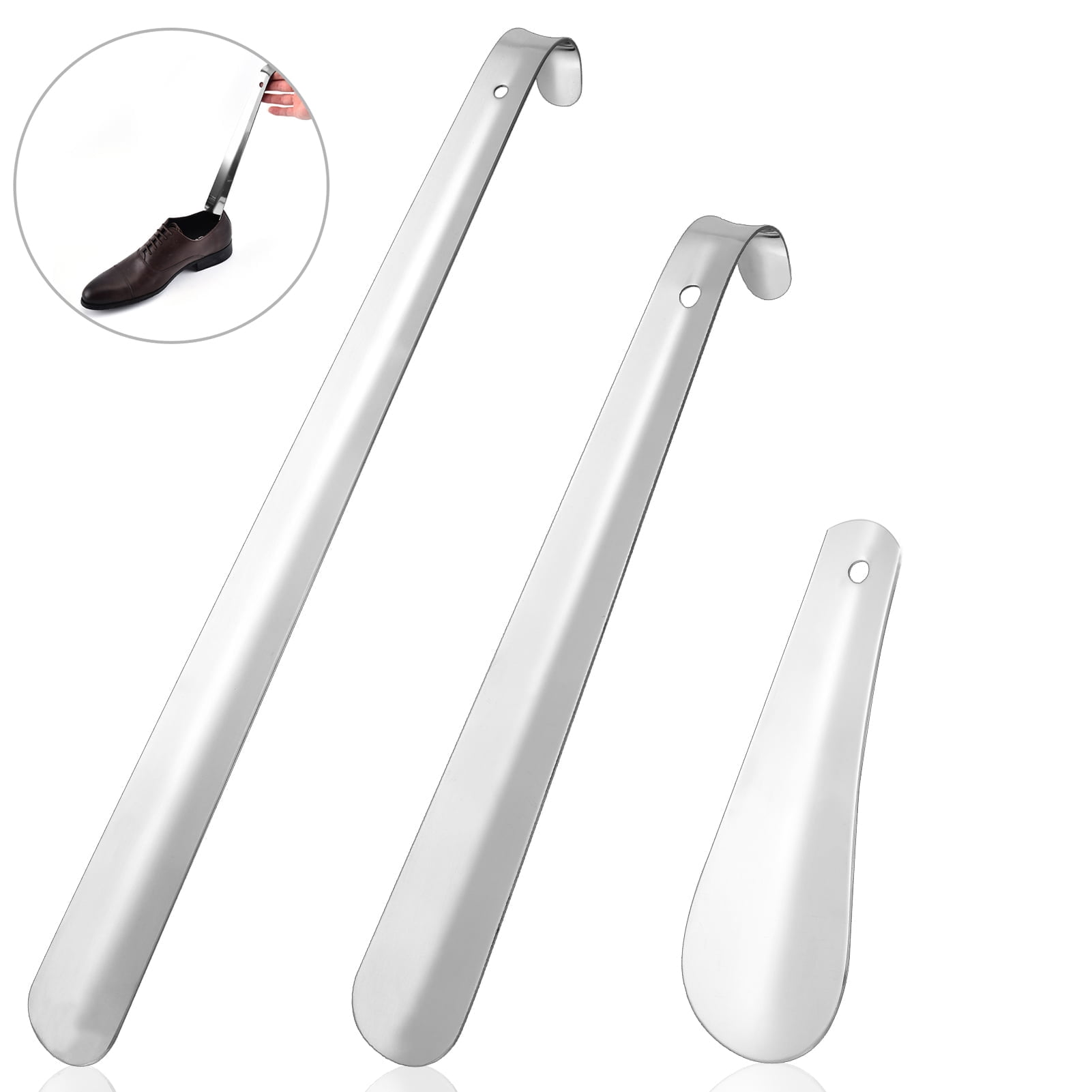 3 Pcs Shoe Horn, Shoe Horn with Long Handle 6.1/11.81/16.54 inches