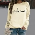 thumbnail image 4 of WENWU Women's Hoodies Sweatshirts Christian Sweatshirt Letter Print Christian Sweatshirt Oversized Hoodie for Women Pullover Fall Fashion Preppy Clothes Teen Girl, 4 of 5