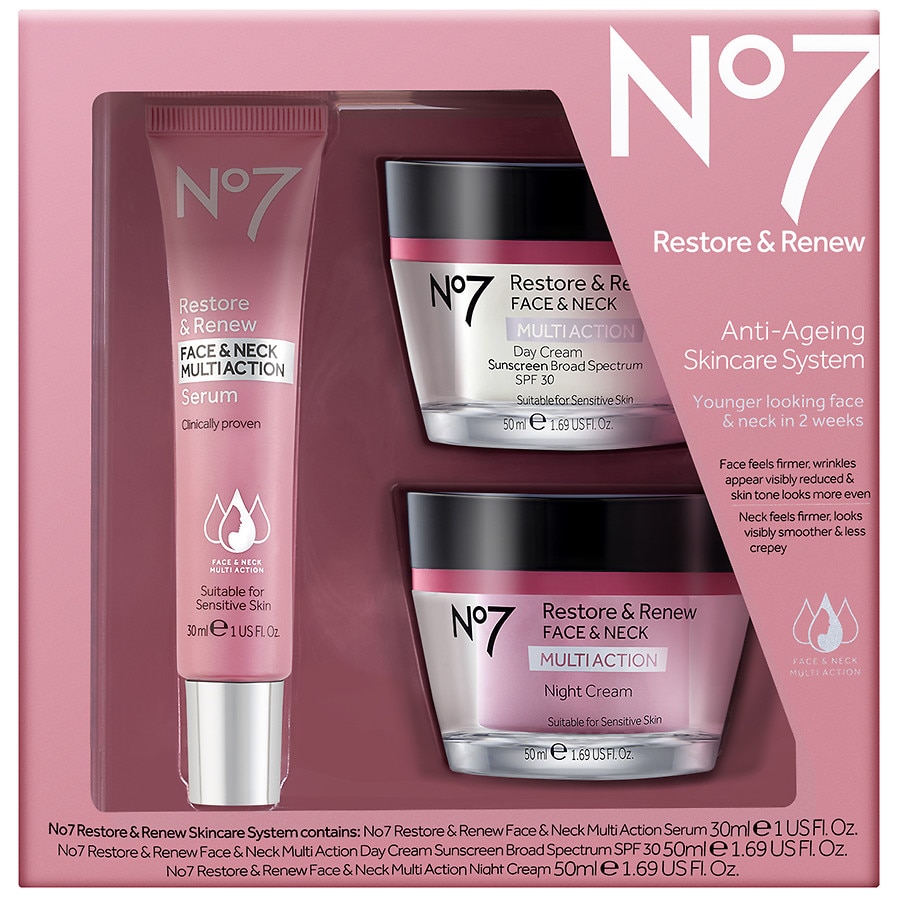 No7 Restore \u0026 Renew Skincare System 