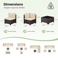 thumbnail image 6 of STARY 7 Pieces Outdoor Conversation Set, Patio Sectional PE Rattan Furniture Set for Backyard, Cream, 6 of 9