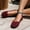 Wine, variant on YOUYEDIAN Orthopedic Shoes for Women Arch Support Running Shoes Breathable Non Slip Slip on House Shoes Knitted Mesh Stretch Comfortable 2026 New Orthopedic Shoes (Wine)