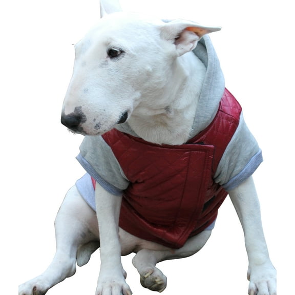 Dogs My Love Cold Weather Hoodie Jacket 6 Sizes Coat Red (Size1 (Chest Girth: 16.5"-17.5"))