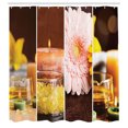 thumbnail image 3 of Ambesonne Exotic Shower Curtain, Gerbera Candles Spa, 69"Wx70"L, Orange Brown, 3 of 5