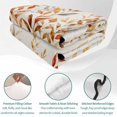 thumbnail image 4 of Quilts King Size Bedding Set, Fall Leaves Lightweight Quilted Comforter, Farmhouse Weeping Leaf Rustic Beige Soft Reversible Bedspread Coverlet with Pillow Covers for All Season, 96" x 106", 4 of 9