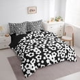 thumbnail image 2 of Homewish Dreamy Floral 7pcs Queen Bedding,White Black Flowers Bedding Comforter Set Queen,Black Reversible, 2 of 8