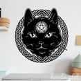 thumbnail image 5 of Handmadetneonsign Black Cat With Pagan Symbols Metal Wall Art LED Light, Cat Pentagram Metal Sign, 5 of 5