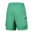 thumbnail image 4 of Men's Quick Dry Pul on Cargo Shorts Lightweight Relaxed Fit Outdoor Workwear Athletic Shorts with Muti Pocket Elastic Waist Drawstring Big and Tall Size S-4XL Mint Green, 4 of 9