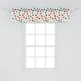 thumbnail image 2 of Ambesonne Polka Dots Valance Pack of 2, Modern Colorful, 54"X12", White Multicolor, 2 of 2