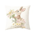 thumbnail image 1 of SIYTUAU Easter Pillow Cover With Rabbit And Egg Print For Home Decoration Cushion Cover Soft Linen Material For Sofa Bed B, 1 of 7