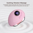 thumbnail image 5 of Professional LED Red Light Gua Sha Massager, 9-Level Adjustable Face and Neck Sculptor for Skin Firming, Jawline Contouring & Serum Absorption, Portable Metal Facial Skincare Tool - Pink, 5 of 7