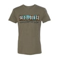 thumbnail image 2 of Wild Bobby Godfidence- Knowing I Can't But He Can Blue and Brown Cheetah Print Inspirational/Christian Men Premium Tri Blend Tee, Military Green, Medium, 2 of 6