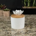 thumbnail image 5 of ScentSationals Ceramic Flower Essential Oil Diffuser - Passive Wicking Aromatherapy Diffuser for Living Room or Bedroom - No Power Home Fragrance Diffuser for Scented Essential Oils - Lyle, 5 of 5