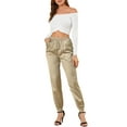 thumbnail image 2 of INSPIRE CHIC Junior's Athleisure Pants Drawstring Elastic Waist Ankle Joggers, 2 of 5