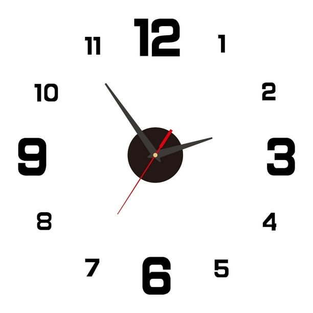 Reloj De Pared Acrílico, Movimiento Silencioso Y Preciso, Instalación De Bricolaje, Aplicable Para Varias Paredes, Reloj De Pared Acrílico 3D Con Números Flotantes