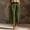 14# Army Green, variant on Capris for Women with Pockets Cotton Linen High Waisted Pants Petite Button Decorated Dressy Casual Cropped Pant Navy S