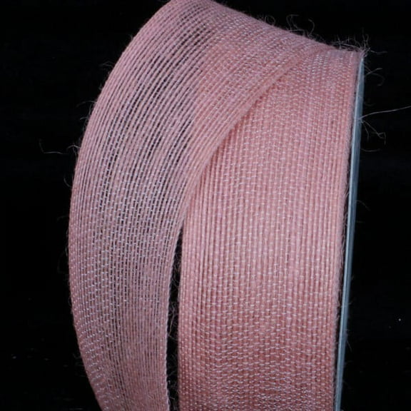 The Ribbon People Peach Pink Woven Edge Craft Ribbon 2" x 27 Yards