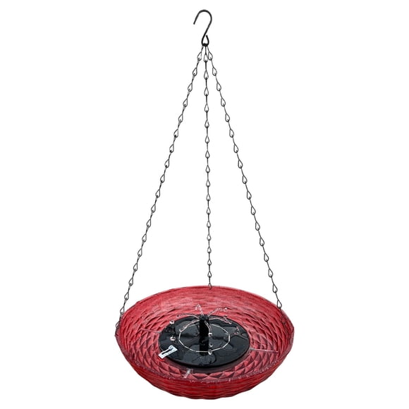 Solar Powered Hanging Bird Bath for Outdoor Garden Attracts Easy