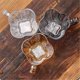 thumbnail image 3 of Juego de 6 vasos de agua de vidrio con asas y soportes, juego de tazas de vidrio con forma de flor de 7 oz., 3 of 7