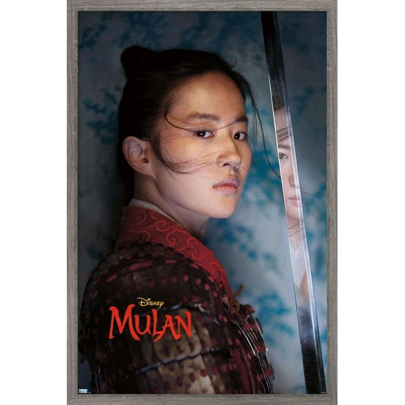 Disney Mulan - Warrior Wall Poster, 14.725" x 22.375", Framed