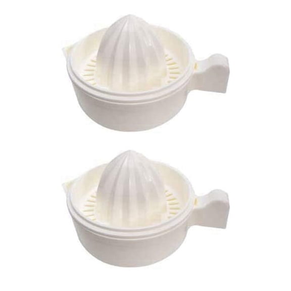 2X Manual Lemon Squeezer, Orange Juice Squeezer, Orange Manual Hand Juicer Lid Rotation Anti- Reamer