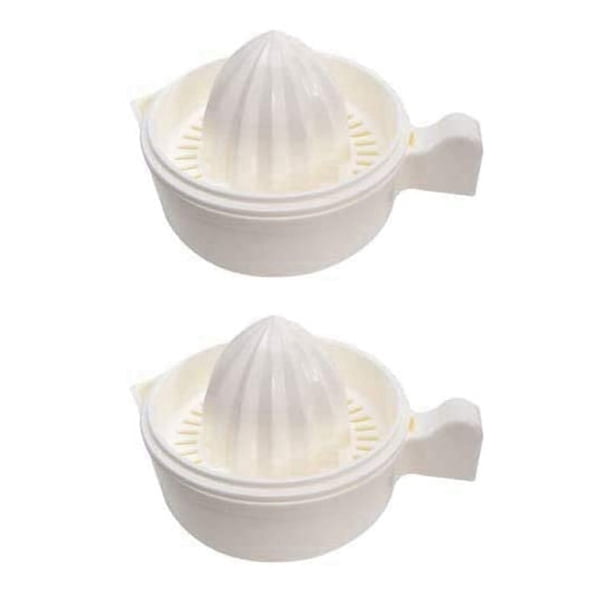 2X Exprimidor Manual de Limón, Exprimidor de Jugo de Naranja, Exprimidor Manual de Cítricos de Naranja, Prensa de Rotación de Tapa, Escariador Antideslizante