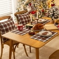 thumbnail image 5 of Christmas Plaid Placemats Set of 4, Red White Buffalo Checkered Tartan Winter Thanksgiving Xmas Table Mats for Dining Room Kitchen Table Decor, 5 of 7