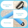 thumbnail image 7 of Pet Hair Removal Tool Pet Safe Dematting Comb For Dogs And Cats Double Sided Undercoat Rake And Deshedding Brush For Matted Hair And Shedding Control，Blue, 7 of 7