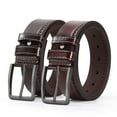thumbnail image 4 of Leather Dress Belts For Men Mens Belt For Suits Jeans With Single Prong Buckle, 4 of 5