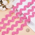 thumbnail image 4 of 10 Yards 1.5"/37mm Wide Wave Bending Fringe Trim Rick Rack Hot Pink Zig Zag Ric Rac Trim Curved Woven Fabric Webbing Edge Lace Ribbon for Sewing Home Party Wedding Dress Craft, 4 of 9