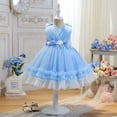thumbnail image 3 of HomeGardon Flower Girl Dress,Toddler Dress for Girls,Party Sleeve Dress Girl Princess Birthday Party Skirt Little Girls Bowknot Flower Girl Toddler Adorable Pageant Dress,18M-5Y, 3 of 5