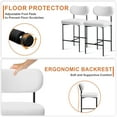 thumbnail image 6 of Hommpa Bar Stools Set of 2 with Back & Footrest 26" Counter Height Barstools Boucle Bar Chairs Modern Pub Chairs White Plush for Kitchen Island Bistro Coffee Shop Mid Back, 6 of 13