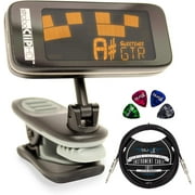 Peterson StroboCLIP HD Tuner with Blucoil 10' Instrument Cable, 4x Guitar Picks