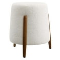 thumbnail image 3 of Riven Upholstered Boucle Fabric Ottoman in Cloud, 3 of 9