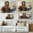 thumbnail image 4 of Designart "Warriors Spirit China Art painting I" Animals Wall Art Living Room, 4 of 5