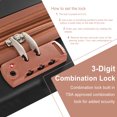 thumbnail image 4 of Modern Luggage Sets 2 Piece 20"/28" with Multi-Directional Silent Spinner Wheels, 3-Digit Combination Lock Suitcase Set, ABS Material Suitcase for Men Women, Black Brown, 4 of 9