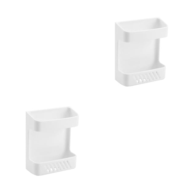 Bewildely Gran oferta, 1 caja de almacenamiento montada en la pared, soporte para aire acondicionado con Control remoto, organizador de Blanco 2piezas