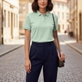 thumbnail image 2 of Ruimatai Women's Polo Shirt Ice Silk Breathable Cool No Seam Collar Top, 2 of 8