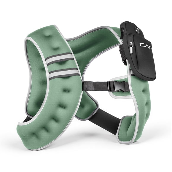 Chaleco con peso CAP para mujeres y hombres, 12 libras, chaleco reflectante para caminar, correr, ha
