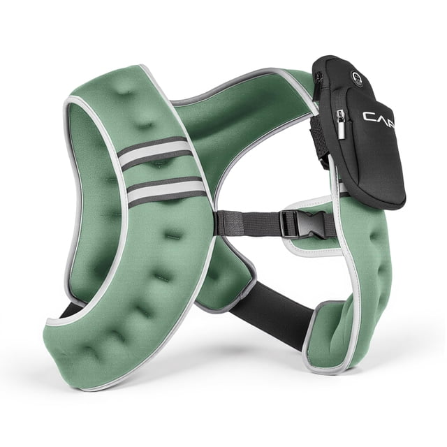 Chaleco con peso CAP para mujeres y hombres, 12 libras, chaleco reflectante para caminar, correr, ha