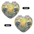 thumbnail image 2 of Kdxio Flower Butterfly Skull Couple Pocket Mirror, 1X/2X Travel Makeup Mirror 2-Sided Folding Small Mirror Portable Double-Sided Magnifying Cosmetic Mirror for Gift-Heart Shape, 2 of 9