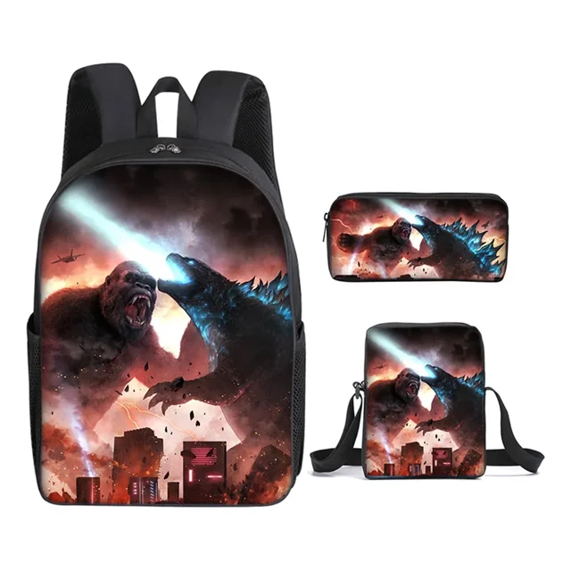 King Kong Backpack Three-Piece Set