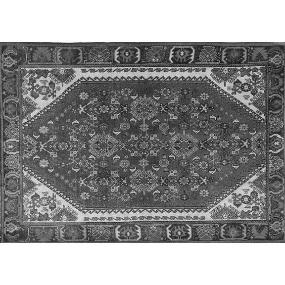 Ahgly Company Indoor Rectangle Persian Gray Traditional Area Rugs, 5' x 7'