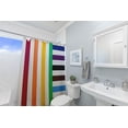 thumbnail image 4 of Simply Daisy 70" W x 73" L Christmas Stripes Polyester Shower Curtain, Multi [1 Ct], 4 of 5