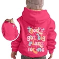 thumbnail image 4 of WhouRiu Girls Letter Graphic Hooded Sweatshirts Kids Autumn Casual Pullover Hoodies With Pockets, 4 of 4