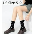 thumbnail image 2 of Flower Socks Women 5 Pairs Cute Retro Preppy High Ankle Cotton Sock Stripe Plaid Bow Socks, 2 of 7