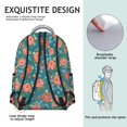 thumbnail image 5 of Pioneer Flower Floral Print Pattern Backpack for School, Cute School Bag with Adjustable Shoulder Straps and Padded Back, 15.3"x11"x7.1", 5 of 5